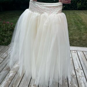 Elegant Cream Tutu dance costume